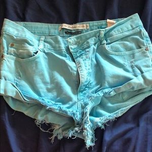 Zara turqouise Jean shorts